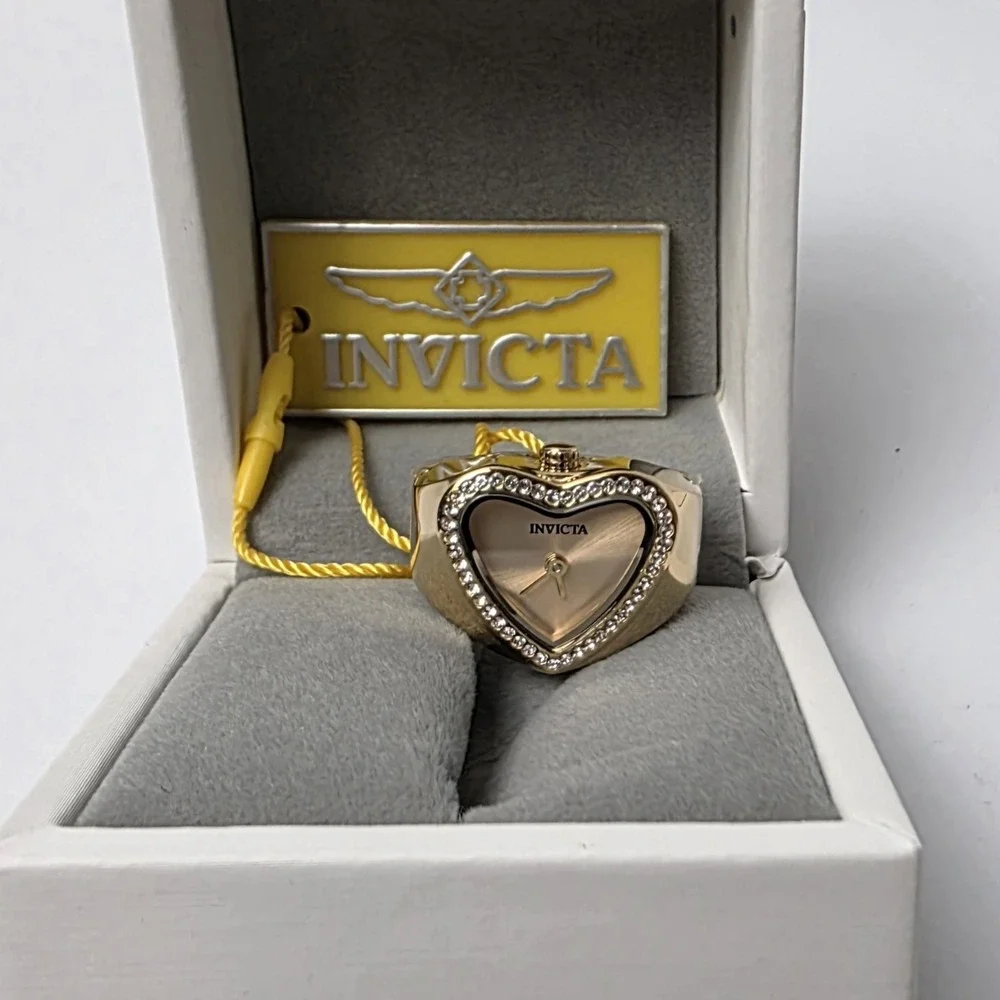 NEW Invicta Mini Angel Women's Ring Watch - 18.5mm, Gold‎ (49574) #0568